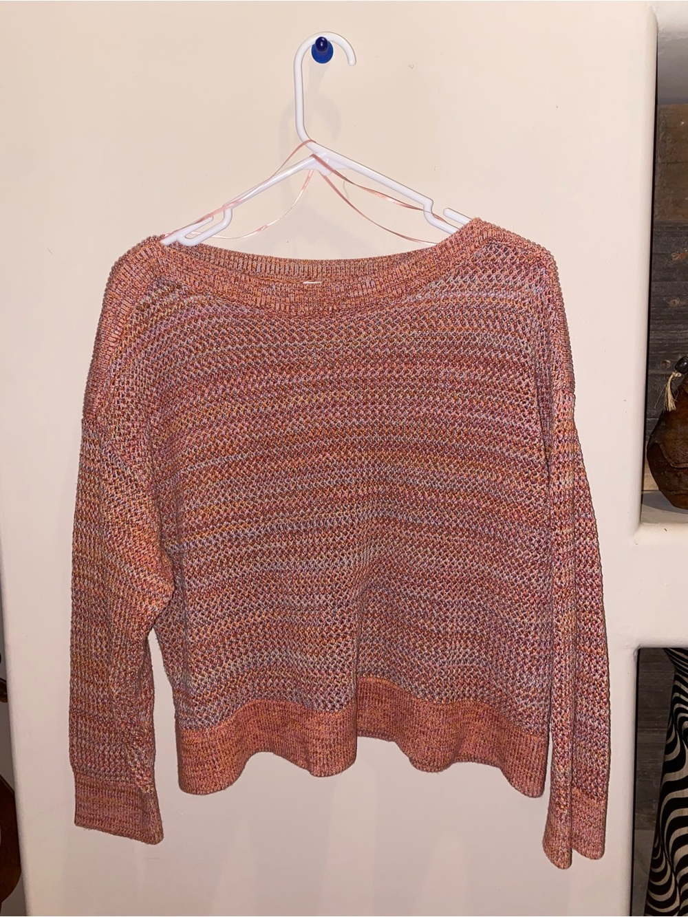Old Navy Marled Peach Scoopneck Pullover Sweater